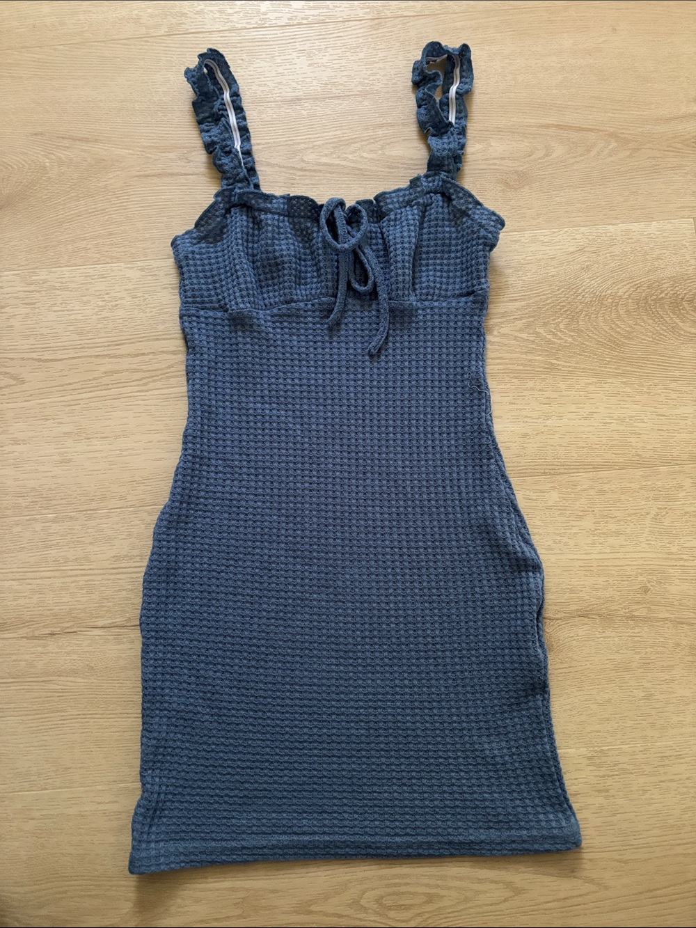 Smocked Knit Tank Dress - Blue